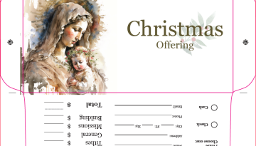 Christmas Holiday Offering Envelope