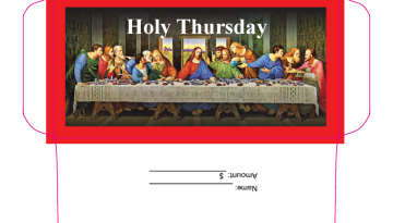 Holy Thursday Offering Envelope